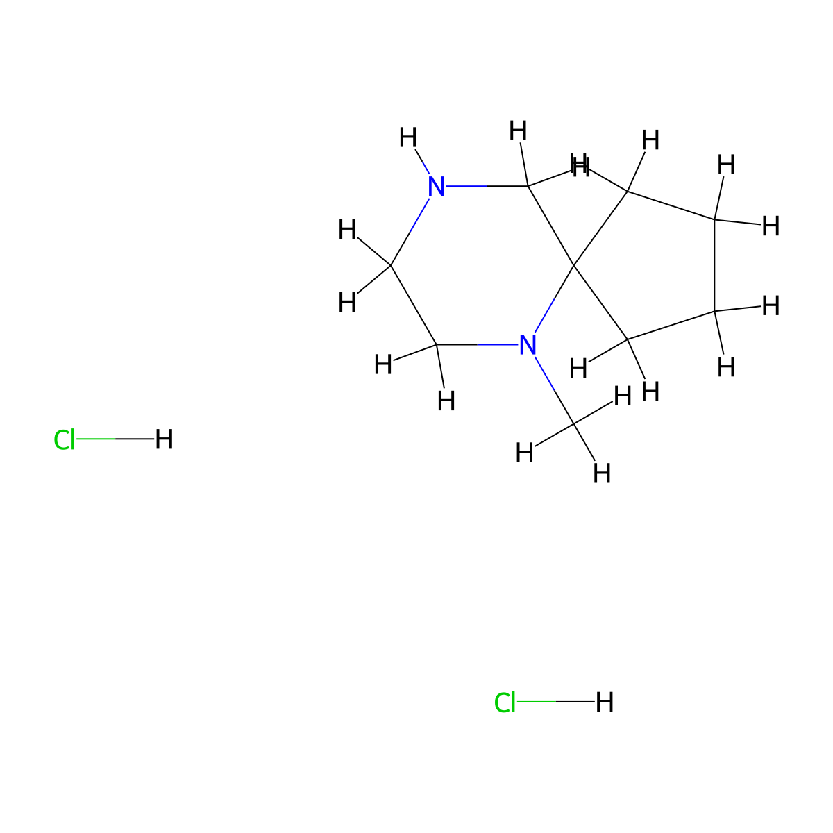 6-Methyl-6,9-diazaspiro[4.5]decane dihydrochloride molecular structure, CAS 2197052-82-5