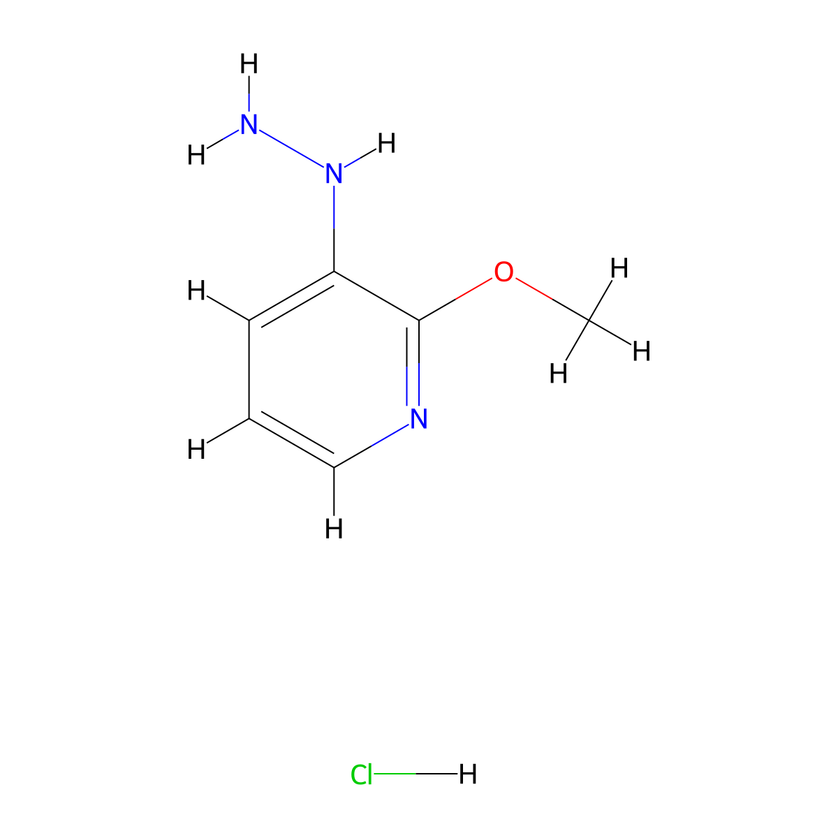 3-Hydrazinyl-2-methoxypyridine hydrochloride molecular structure, CAS 2197052-92-7