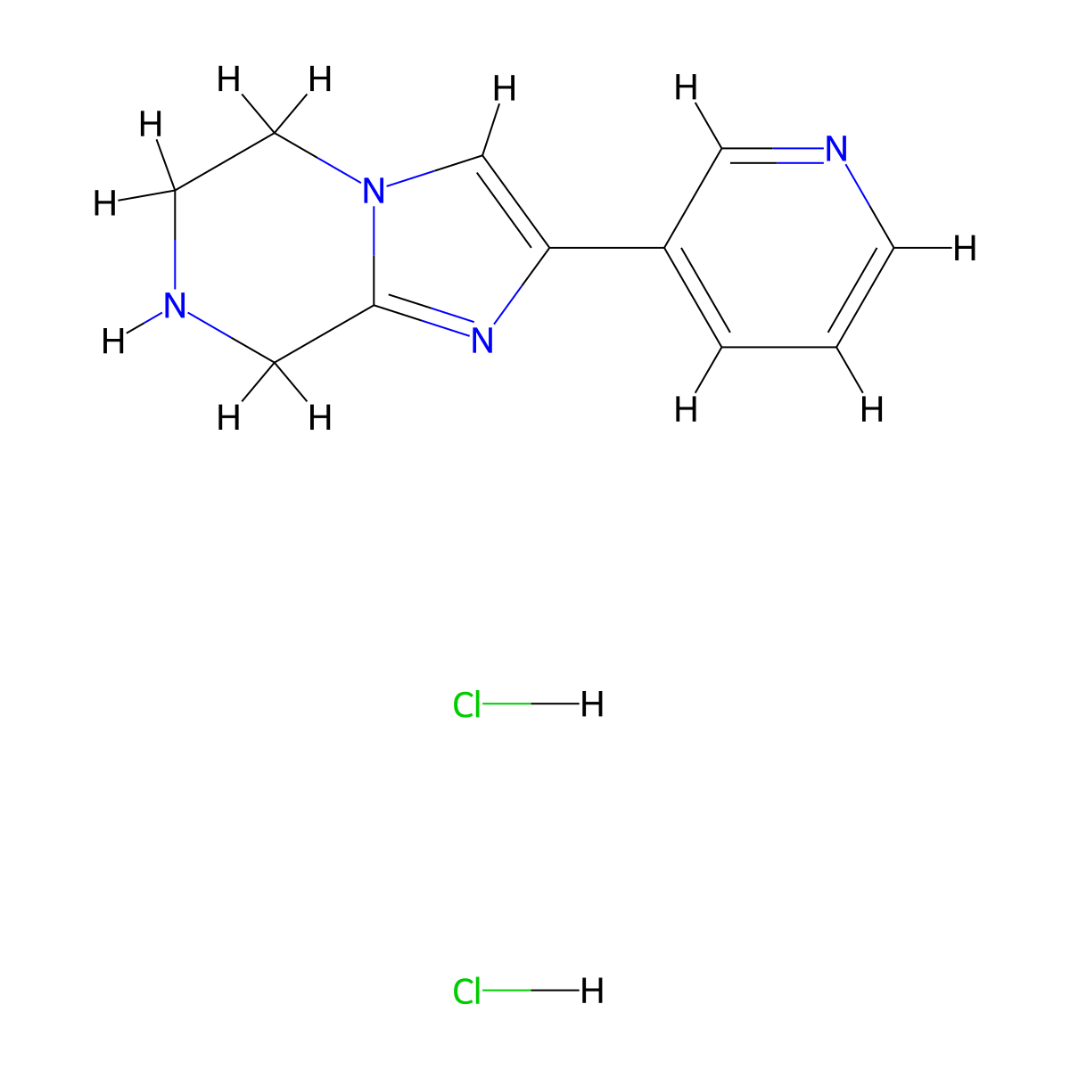 2-(Pyridin-3-yl)-5,6,7,8-tetrahydroimidazo[1,2-a]pyrazine dihydrochloride molecular structure, CAS 2197053-34-0