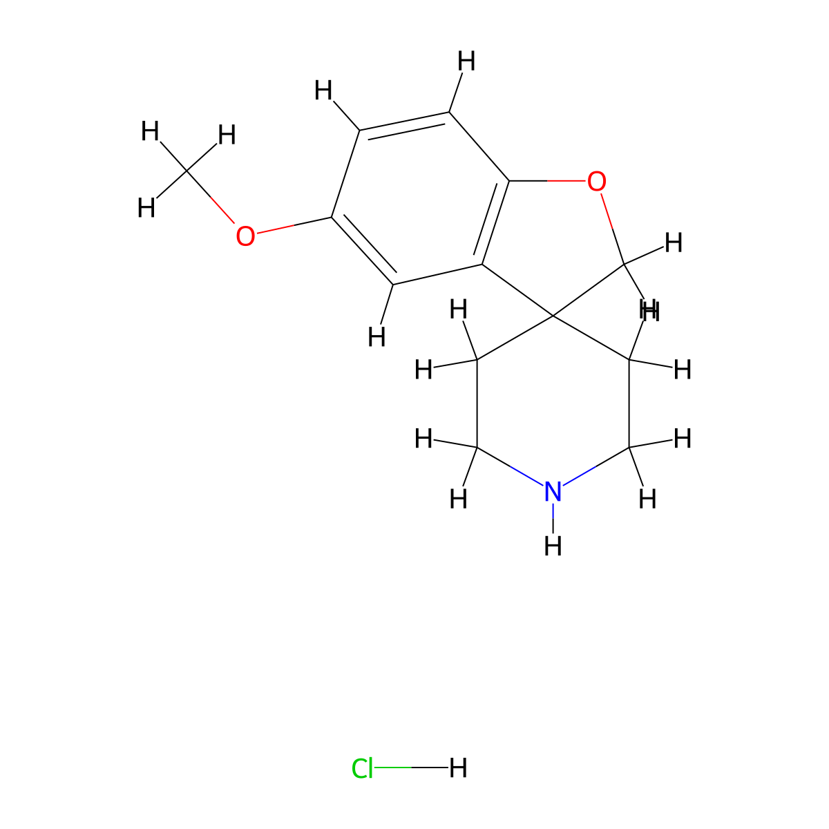 5-Methoxy-2H-spiro[1-benzofuran-3,4'-piperidine] hydrochloride molecular structure, CAS 2197053-36-2
