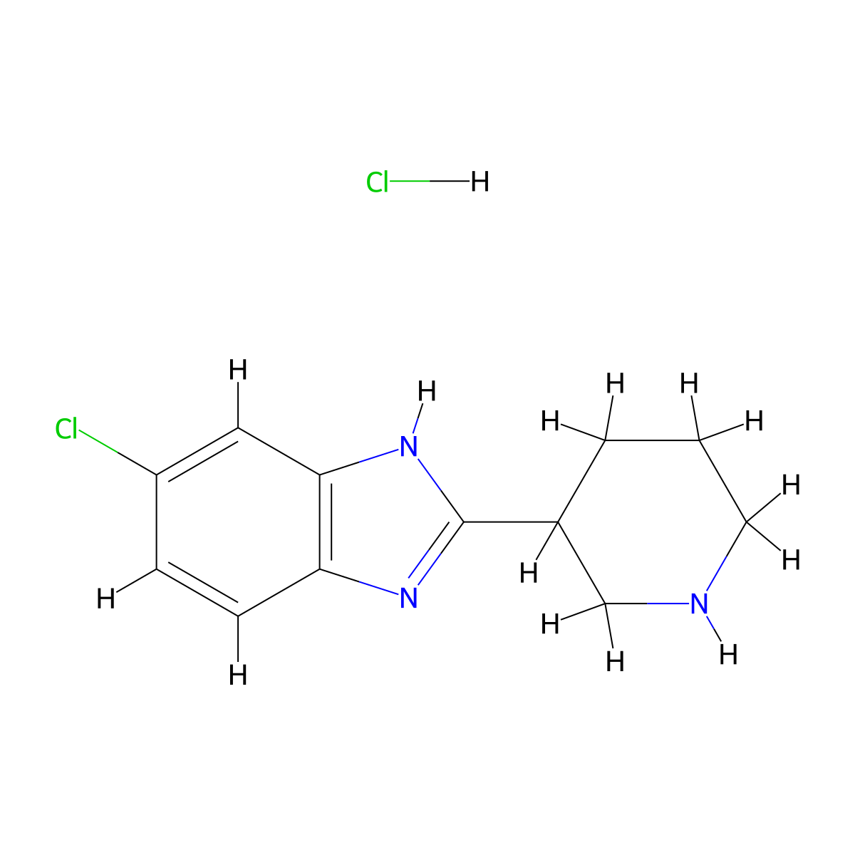 6-Chloro-2-(piperidin-3-yl)-1H-benzo[d]imidazole hydrochloride molecular structure, CAS 2197053-85-1