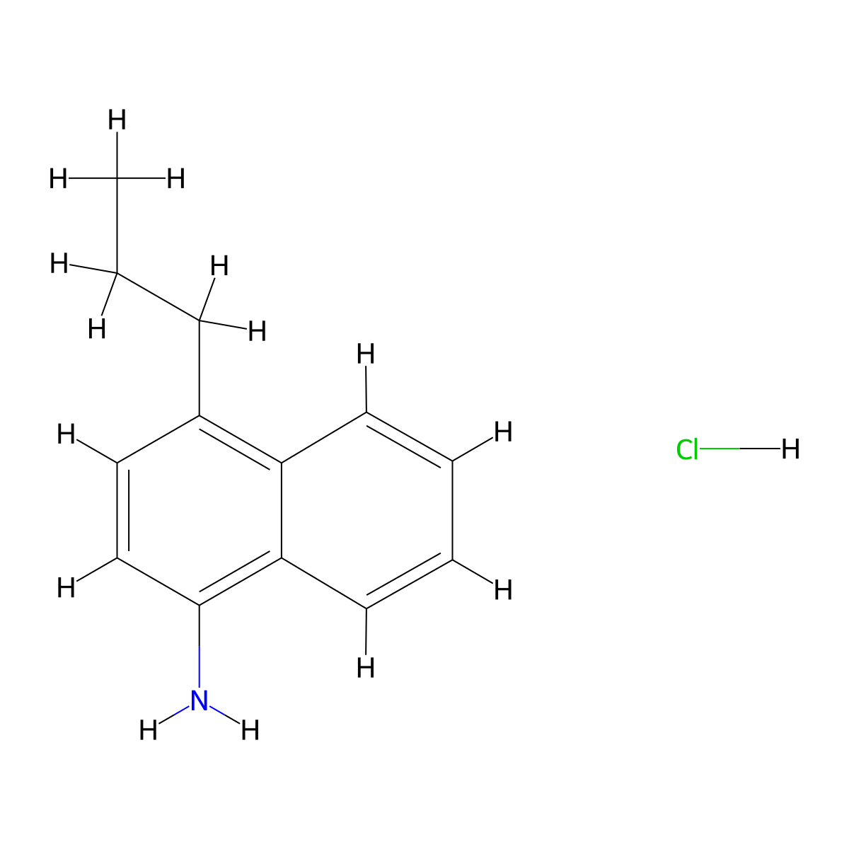 4-Propylnaphthalen-1-amine hydrochloride molecular structure, CAS 2197053-89-5