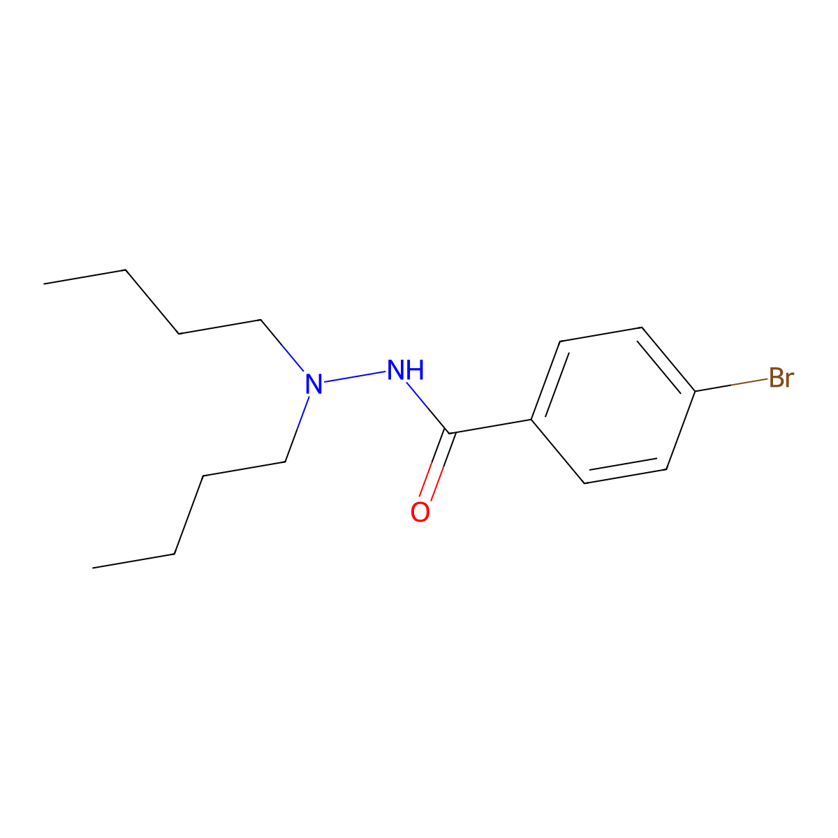 4-bromo-N',N'-dibutylbenzohydrazide molecular structure, CAS 2197053-99-7