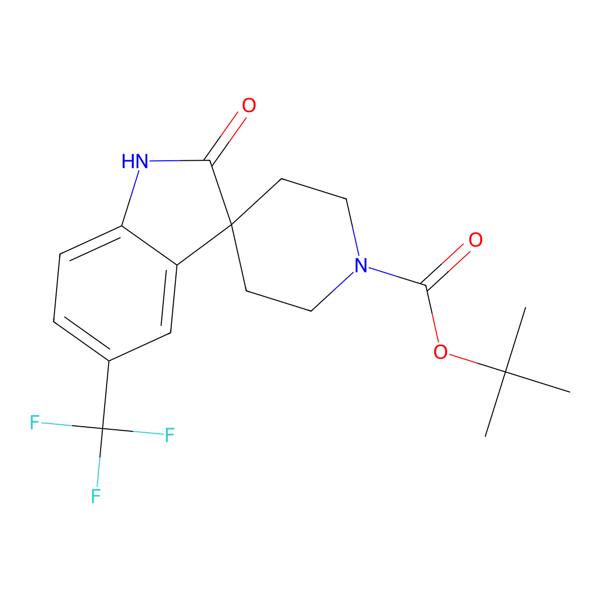 tert-Butyl 2-oxo-5-(trifluoromethyl)spiro[indoline-3,4'-piperidine]-1'-carboxylate molecular structure, CAS 2197054-17-2