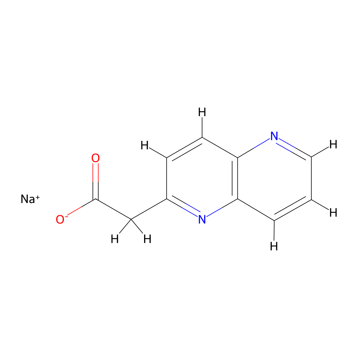 Sodium 2-(1,5-naphthyridin-2-YL)acetate molecular structure, CAS 2197054-22-9