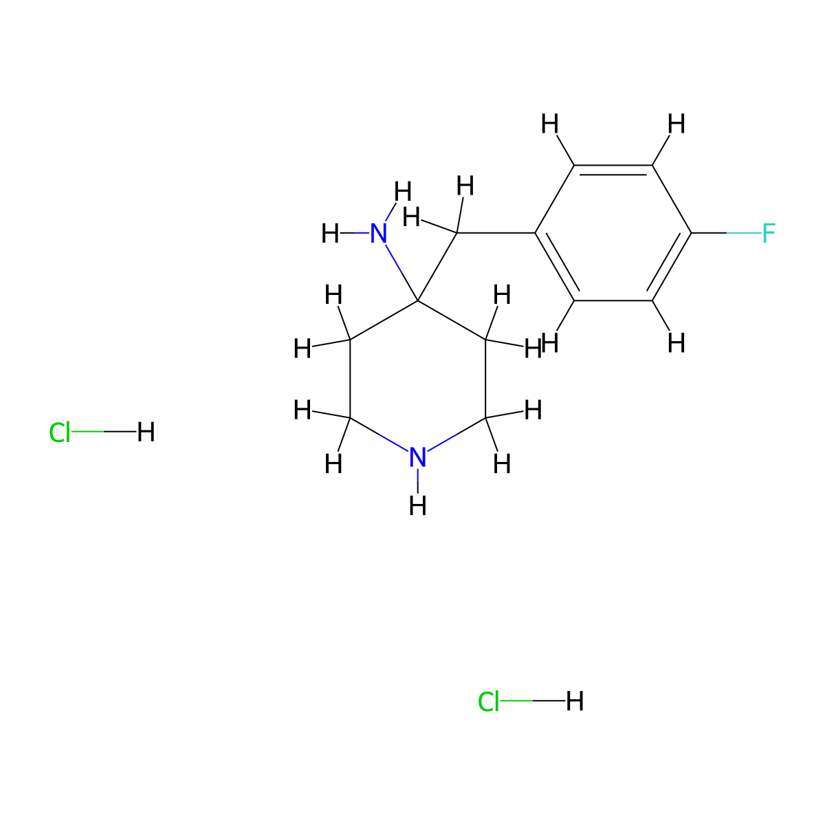 4-(4-Fluorobenzyl)piperidin-4-amine dihydrochloride molecular structure, CAS 2197054-35-4