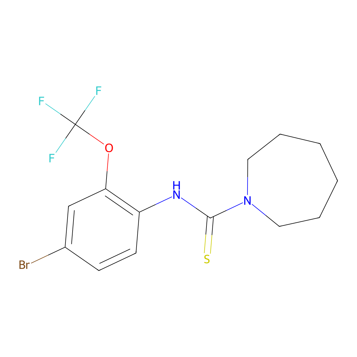 N-[4-bromo-2-(trifluoromethoxy)phenyl]azepane-1-carbothioamide molecular structure, CAS 2197054-46-7