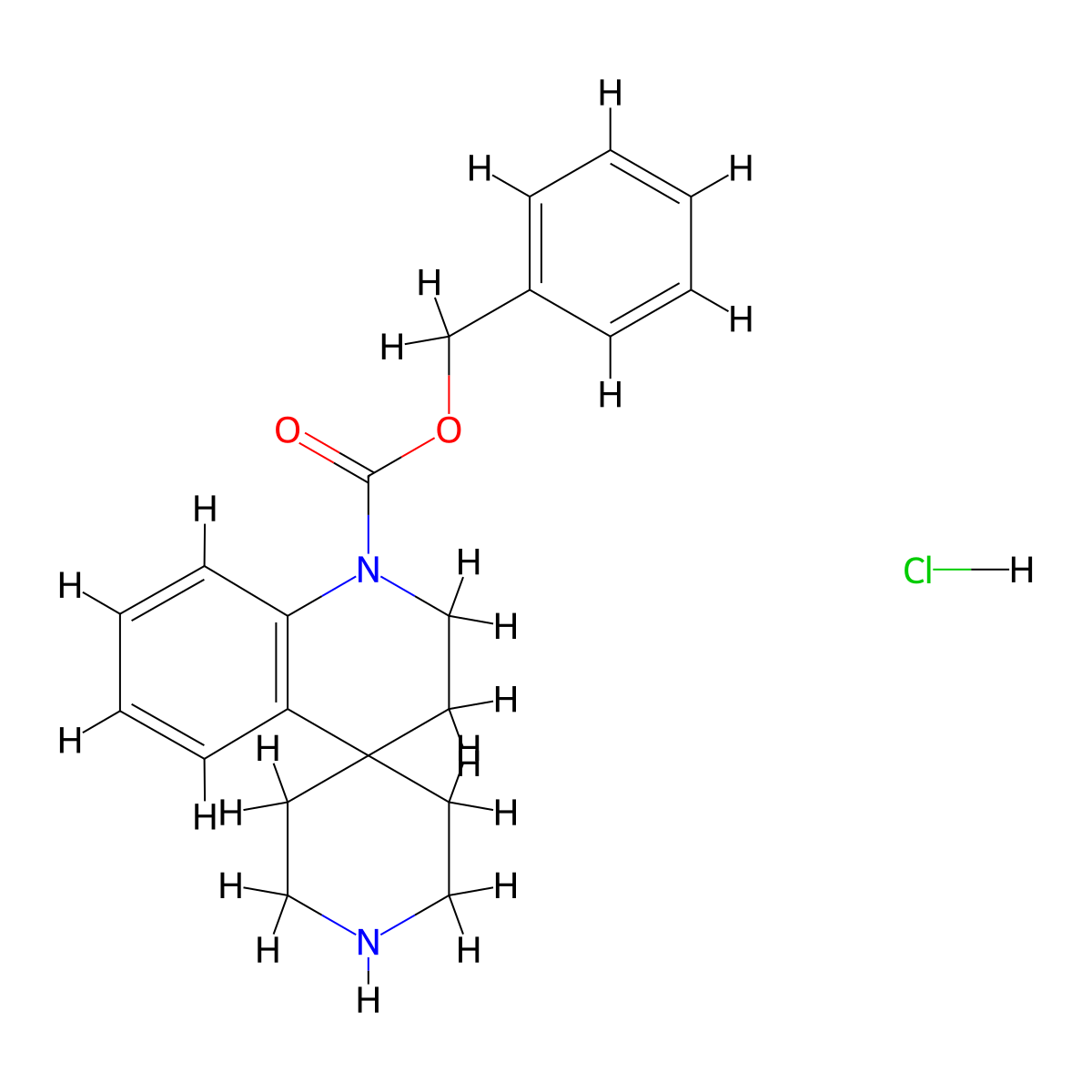 Benzyl 2',3'-dihydrospiro[piperidine-4,4'-quinoline]-1'-carboxylate hydrochloride molecular structure, CAS 2197054-53-6