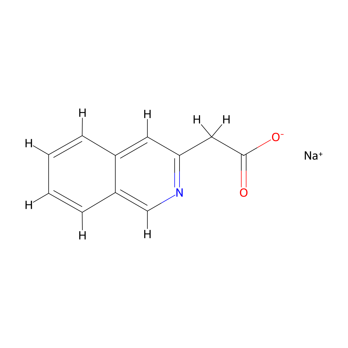 Sodium 2-(isoquinolin-3-yl)acetate molecular structure, CAS 2197054-58-1