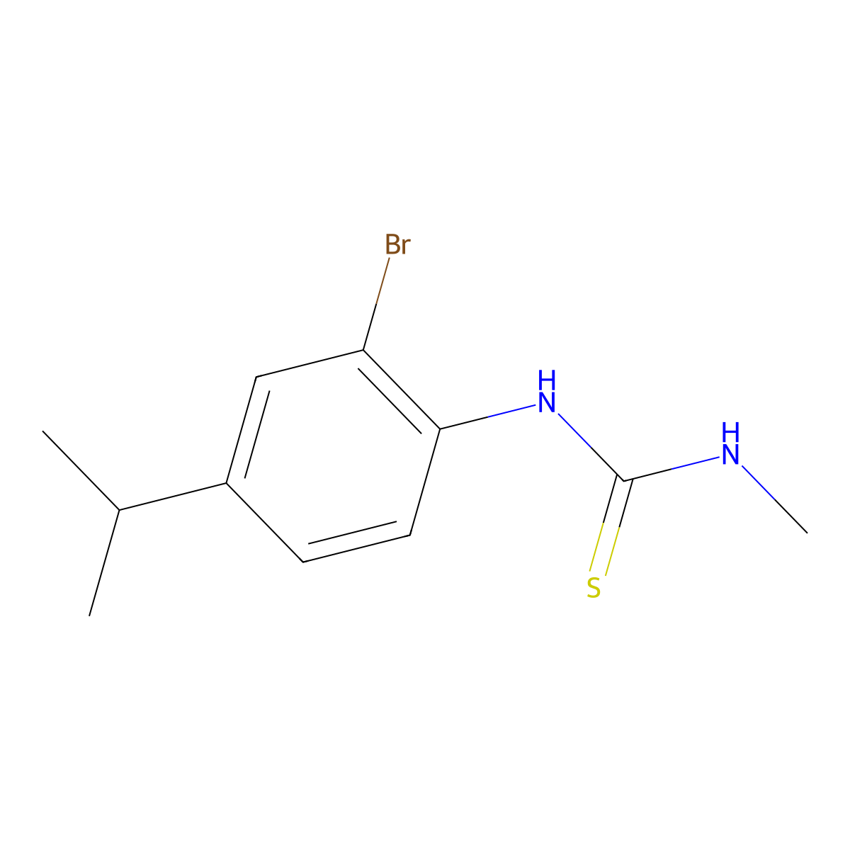 N-(2-Bromo-4-isopropylphenyl)-N'-methylthiourea molecular structure, CAS 2197054-84-3
