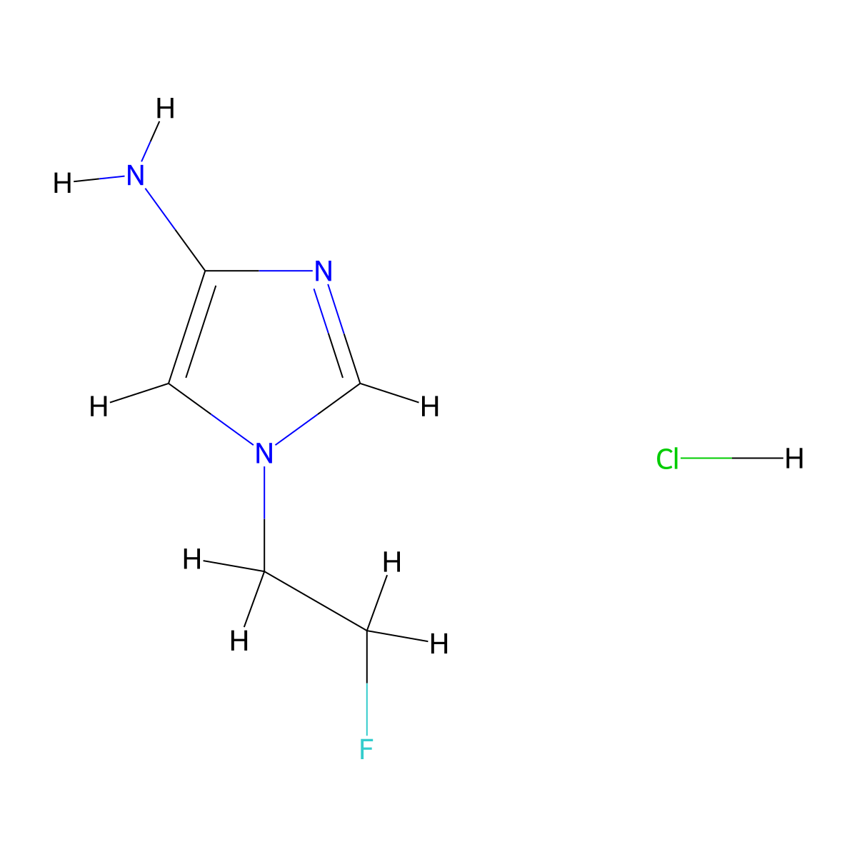 1-(2-Fluoroethyl)-1H-imidazol-4-amine hydrochloride molecular structure, CAS 2197054-87-6