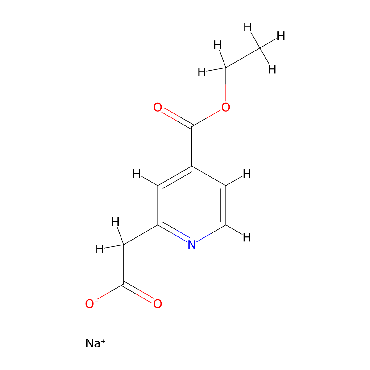 Sodium 2-[4-(ethoxycarbonyl)pyridin-2-yl]acetate molecular structure, CAS 2197055-56-2