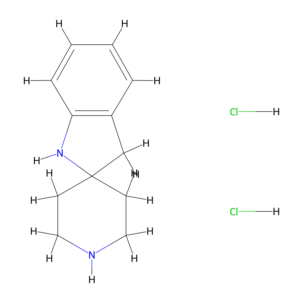 1,3-Dihydrospiro[indole-2,4'-piperidine] dihydrochloride molecular structure, CAS 2197056-45-2