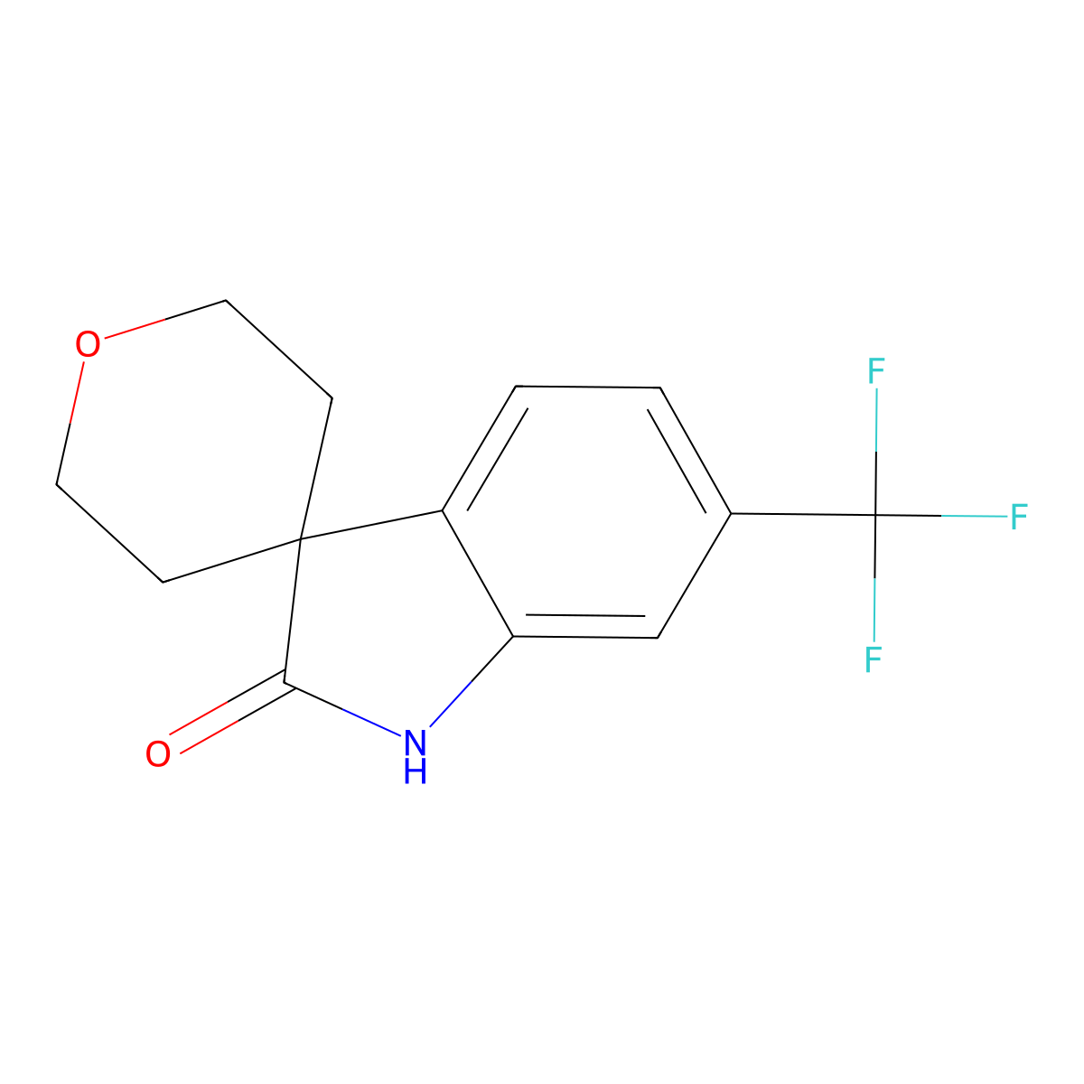 6-(Trifluoromethyl)-1H-spiro[indole-3,4'-oxane]-2-one molecular structure, CAS 2197056-51-0