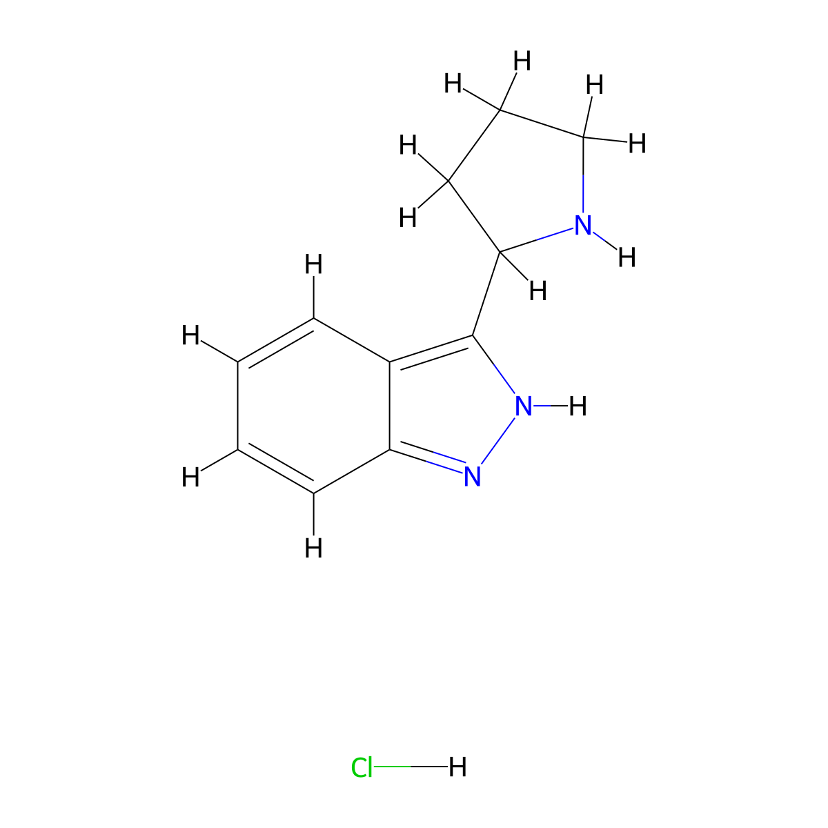 3-(Pyrrolidin-2-yl)-1H-indazole hydrochloride molecular structure, CAS 2197056-67-8