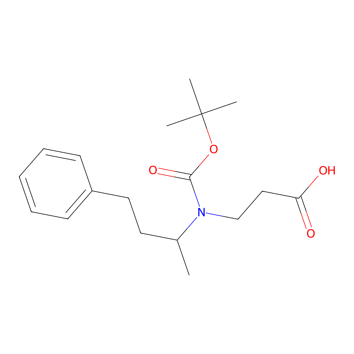 3-{[(t-Butoxy)carbonyl](4-phenylbutan-2-yl)amino}propanoic acid molecular structure, CAS 2197056-69-0