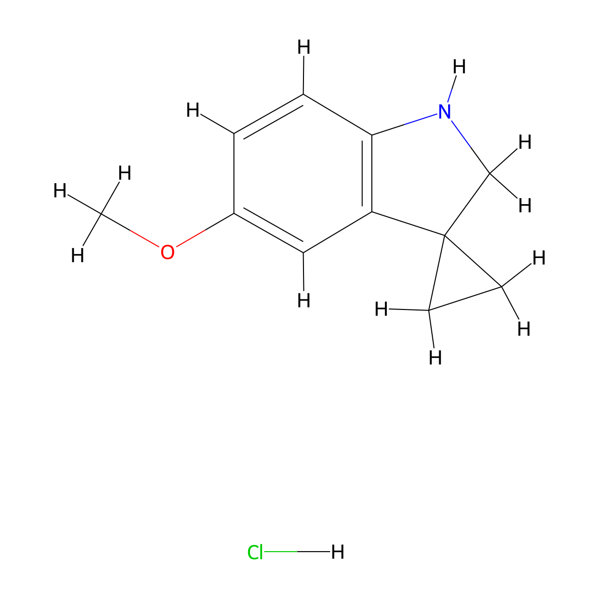 5'-Methoxy-1',2'-dihydrospiro[cyclopropane-1,3'-indole] hydrochloride molecular structure, CAS 2197056-72-5