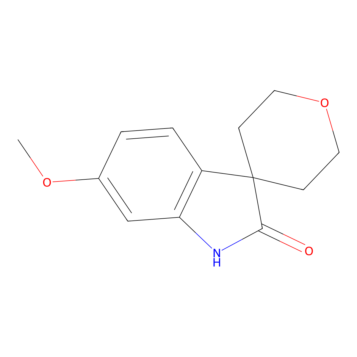 6-Methoxy-1H-spiro[indole-3,4'-oxane]-2-one molecular structure, CAS 2197056-92-9