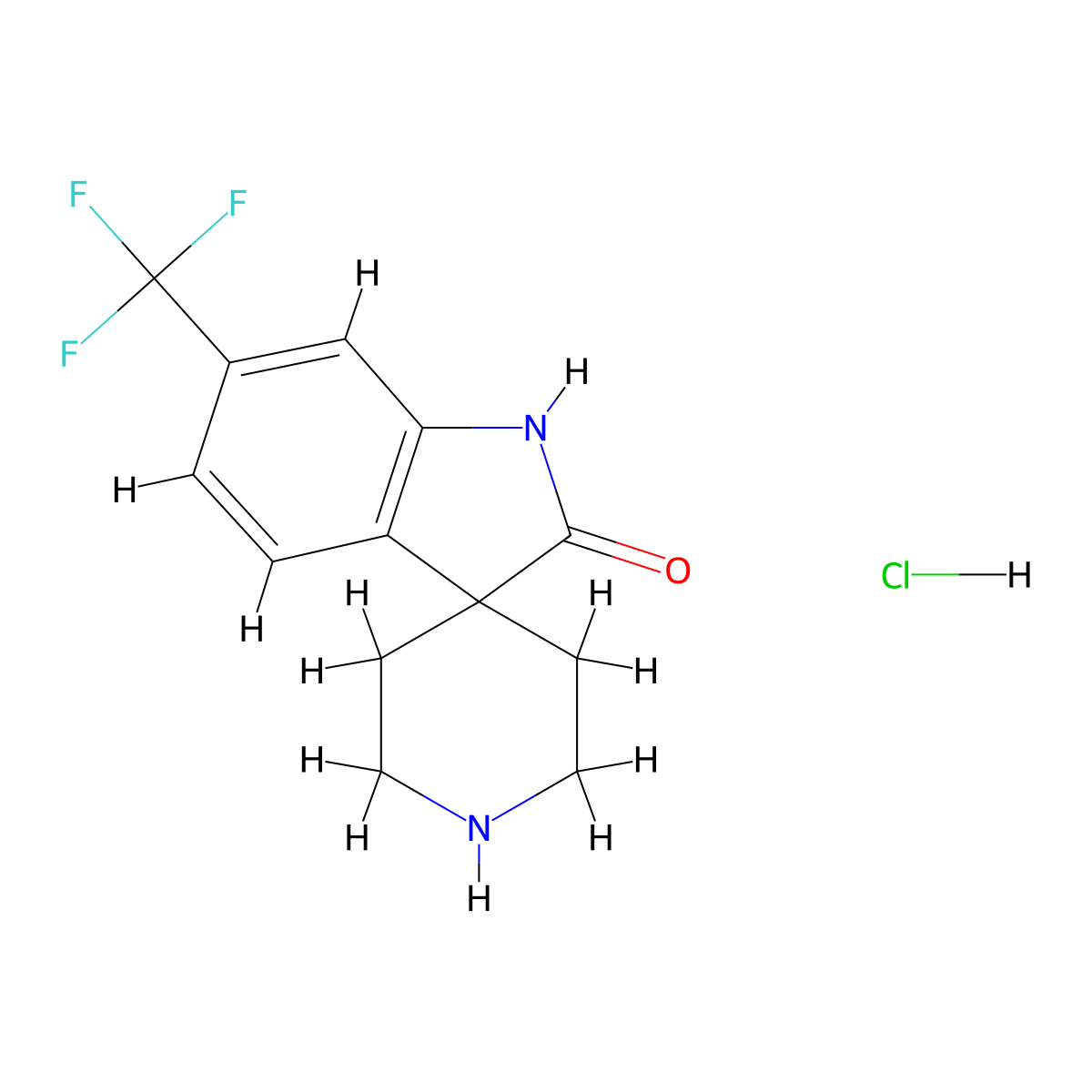 6-(Trifluoromethyl)-1H-spiro[indole-3,4'-piperidine]-2-one hydrochloride molecular structure, CAS 2197057-16-0