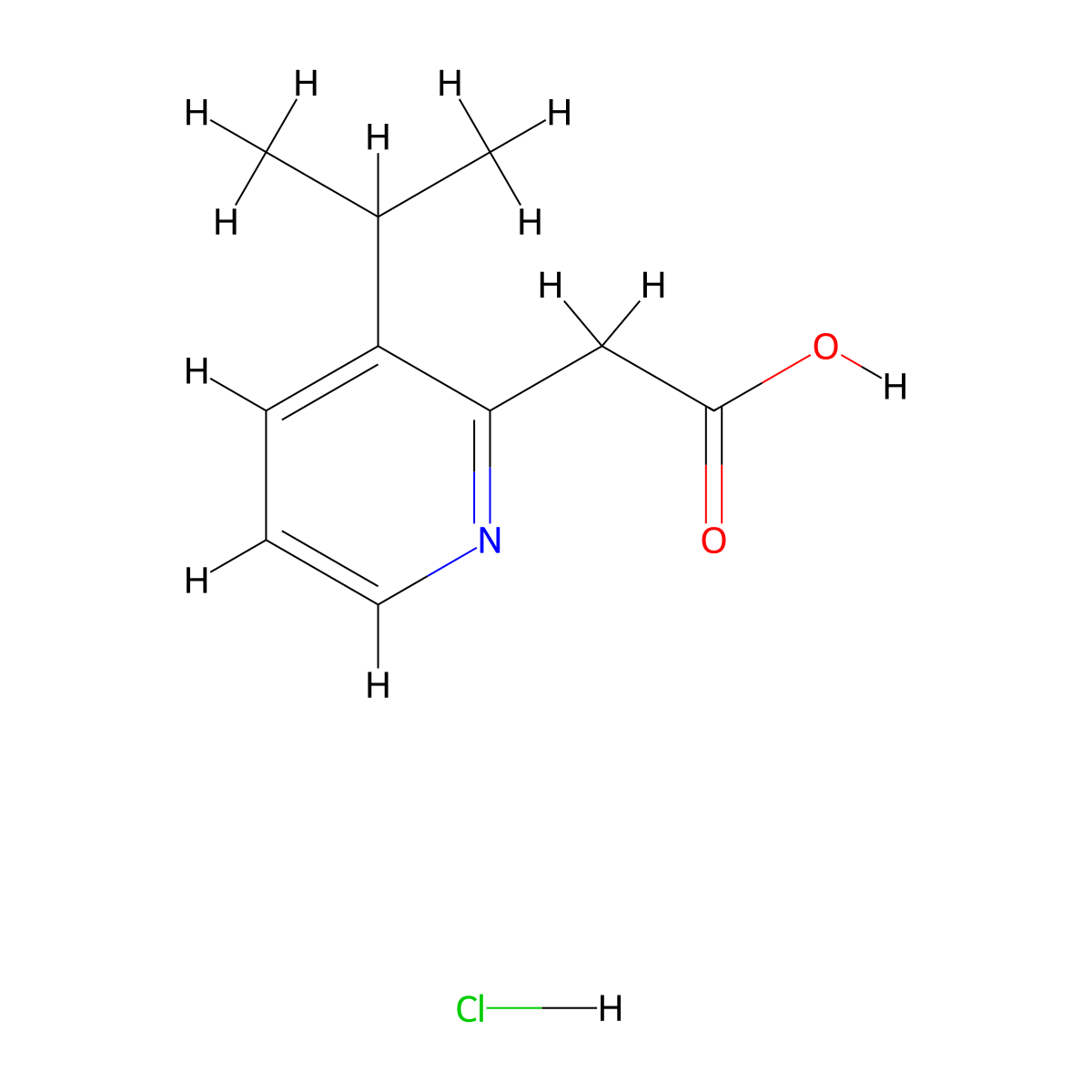 2-(3-Isopropylpyridin-2-yl)acetic acid hydrochloride molecular structure, CAS 2197057-17-1