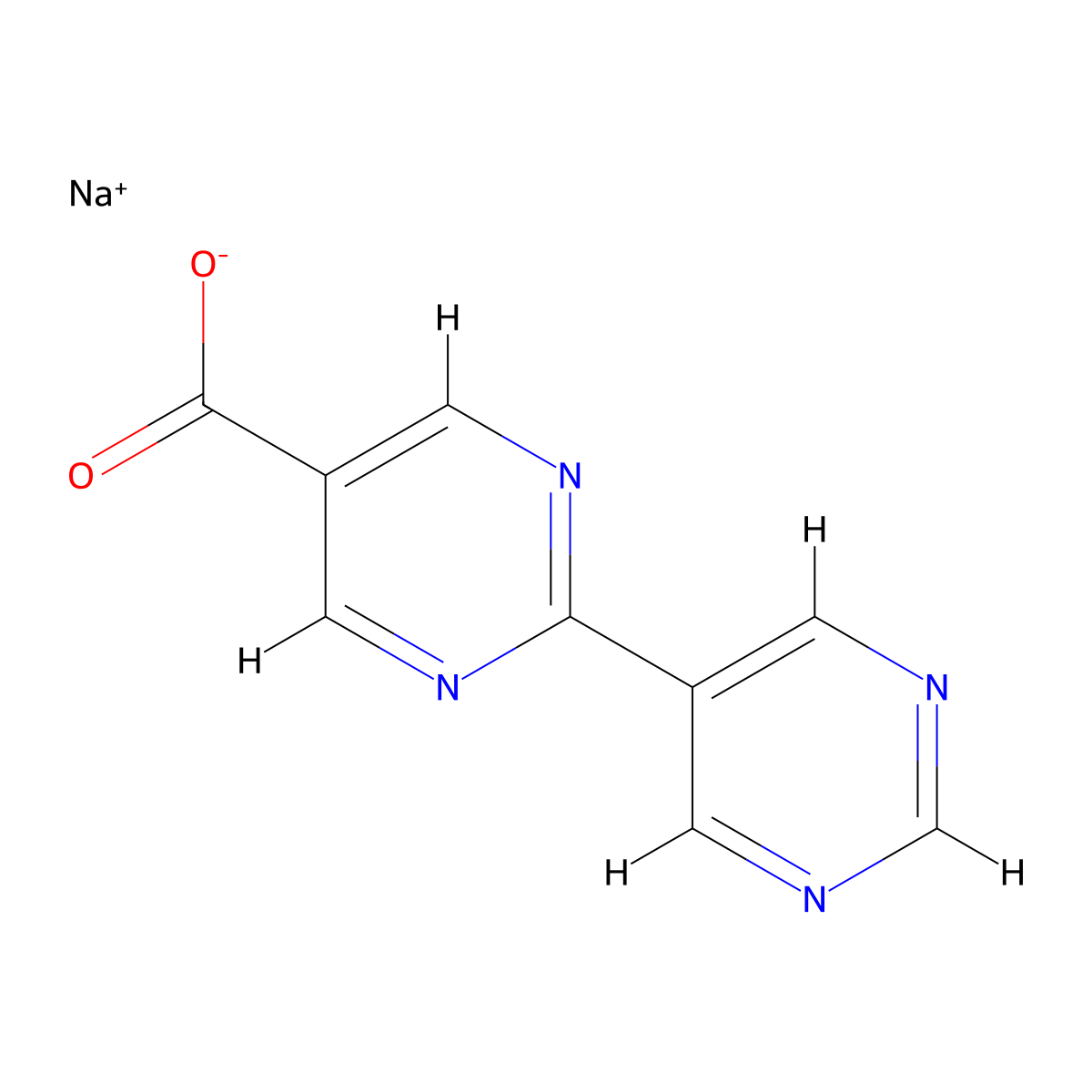 Sodium 2,5'-bipyrimidine-5-carboxylate molecular structure, CAS 2197057-27-3