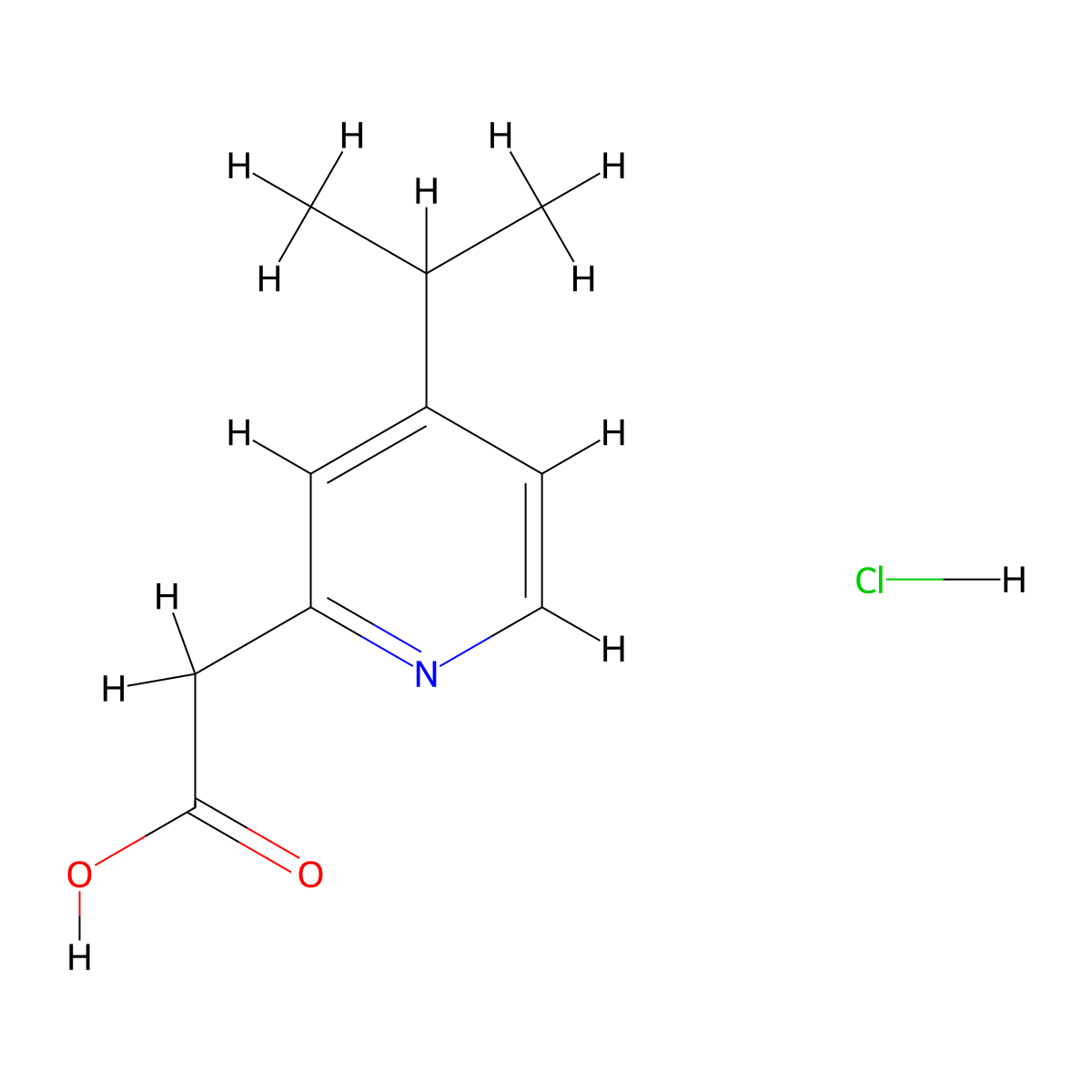 2-(4-Isopropylpyridin-2-yl)acetic acid hydrochloride molecular structure, CAS 2197057-43-3
