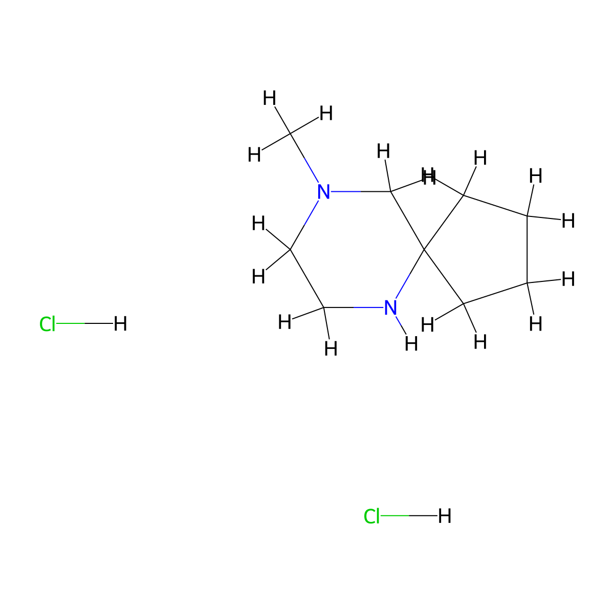 9-Methyl-6,9-diazaspiro[4.5]decane dihydrochloride molecular structure, CAS 2197057-62-6