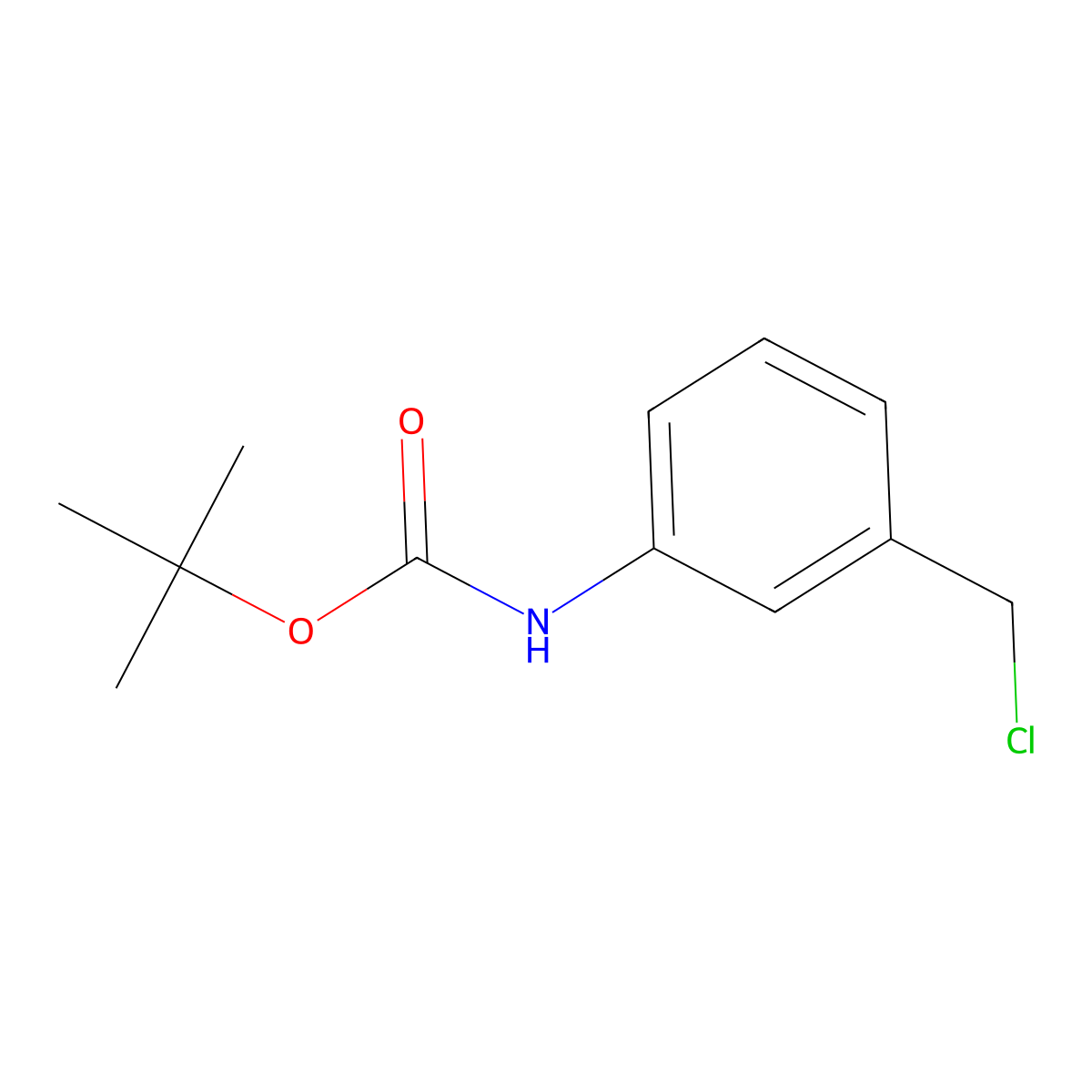 tert-butyl N-(3-(chloromethyl)phenyl)carbamate molecular structure, CAS 219706-58-8