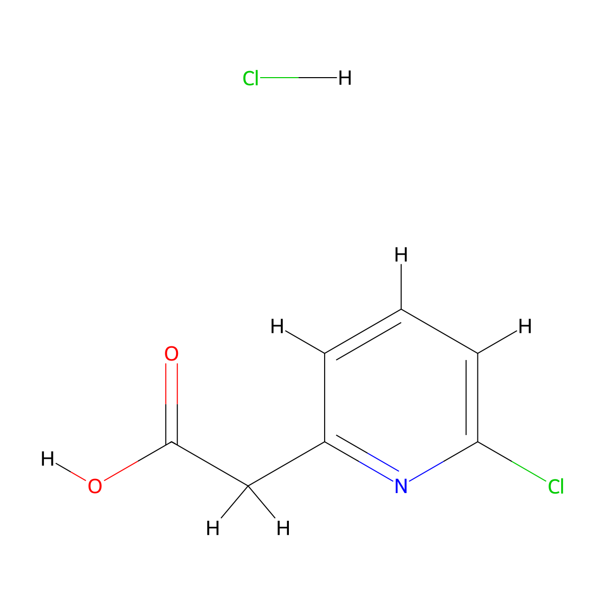2-(6-Chloropyridin-2-yl)acetic acid hydrochloride molecular structure, CAS 2197061-73-5