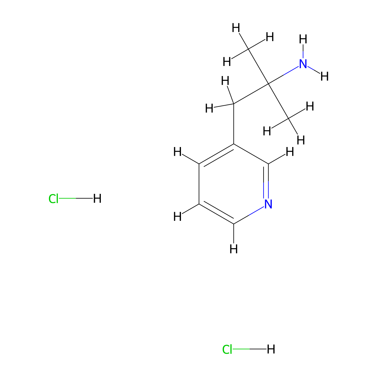 2-Methyl-1-(pyridin-3-yl)propan-2-aminedihydrochloride molecular structure, CAS 2197061-89-3