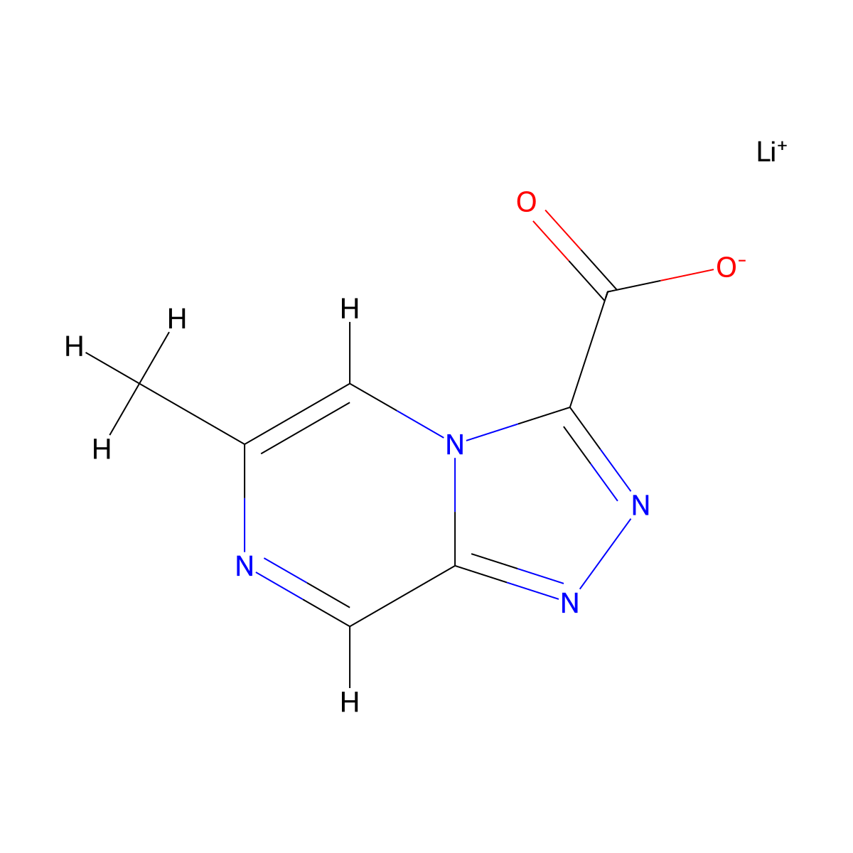 Lithium 6-methyl-[1,2,4]triazolo[4,3-a]pyrazine-3-carboxylate molecular structure, CAS 2197061-92-8