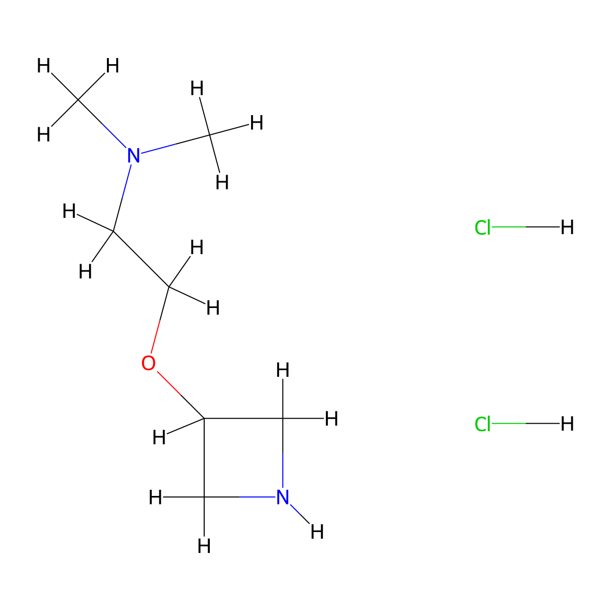 2-(Azetidin-3-yloxy)-N,N-dimethylethanamine dihydrochloride molecular structure, CAS 2197062-05-6