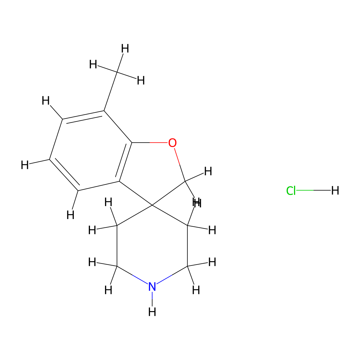 7-Methyl-2H-spiro[1-benzofuran-3,4'-piperidine]hydrochloride molecular structure, CAS 2197062-08-9