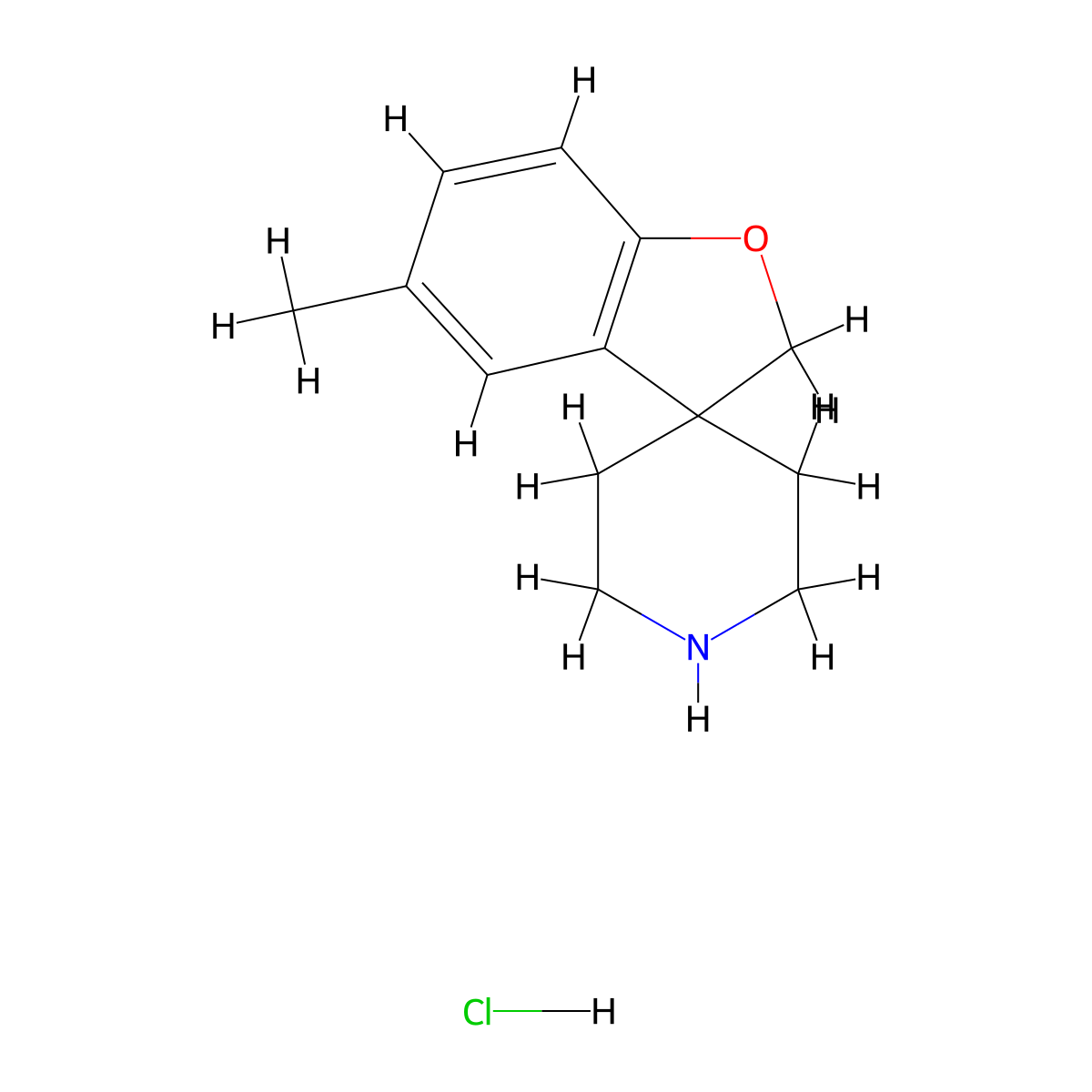5-Methyl-2H-spiro[1-benzofuran-3,4'-piperidine] hydrochloride molecular structure, CAS 2197062-20-5
