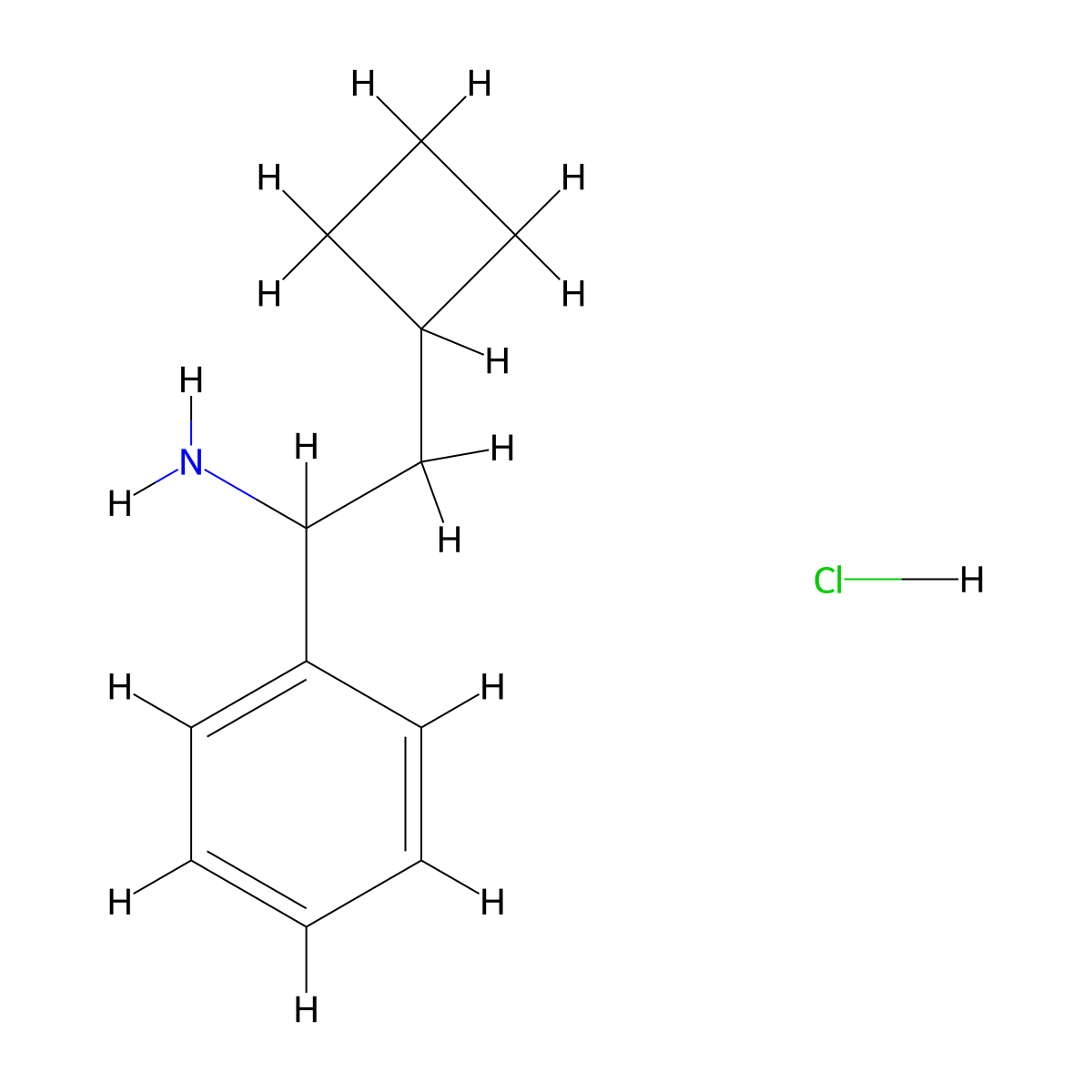 2-Cyclobutyl-1-phenylethanamine hydrochloride molecular structure, CAS 2197062-46-5