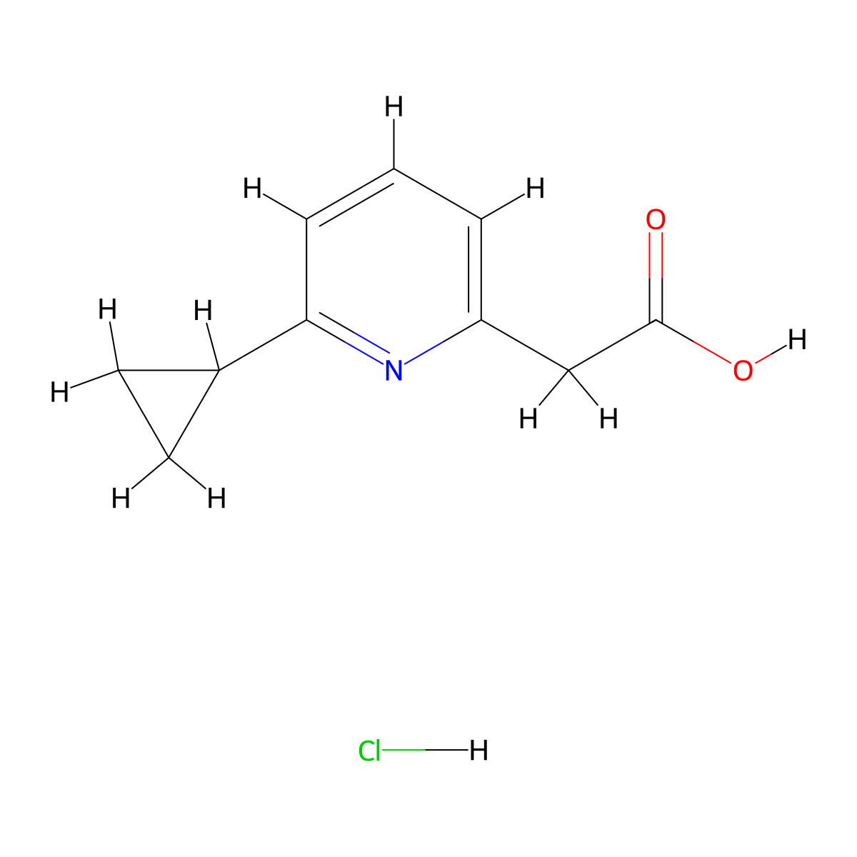 2-(6-Cyclopropylpyridin-2-yl)acetic acid hydrochloride molecular structure, CAS 2197062-58-9