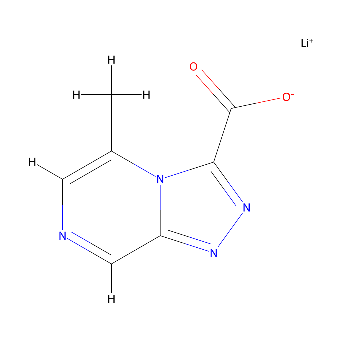 Lithium 5-methyl-[1,2,4]triazolo[4,3-a]pyrazine-3-carboxylate molecular structure, CAS 2197062-76-1