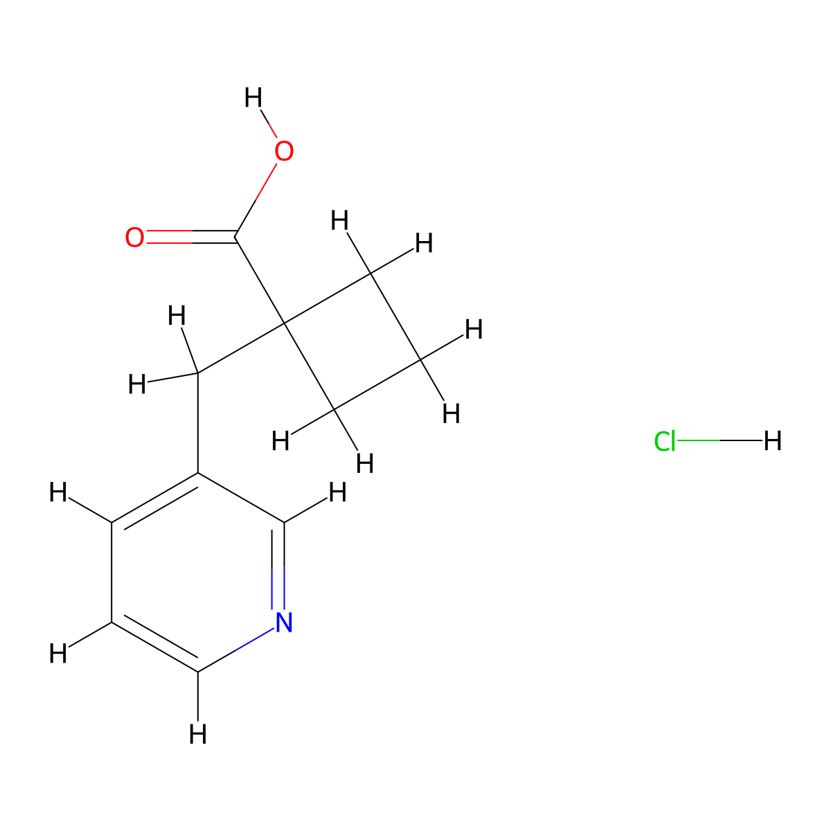1-(Pyridin-3-ylmethyl)cyclobutanecarboxylic acid hydrochloride molecular structure, CAS 2197062-79-4