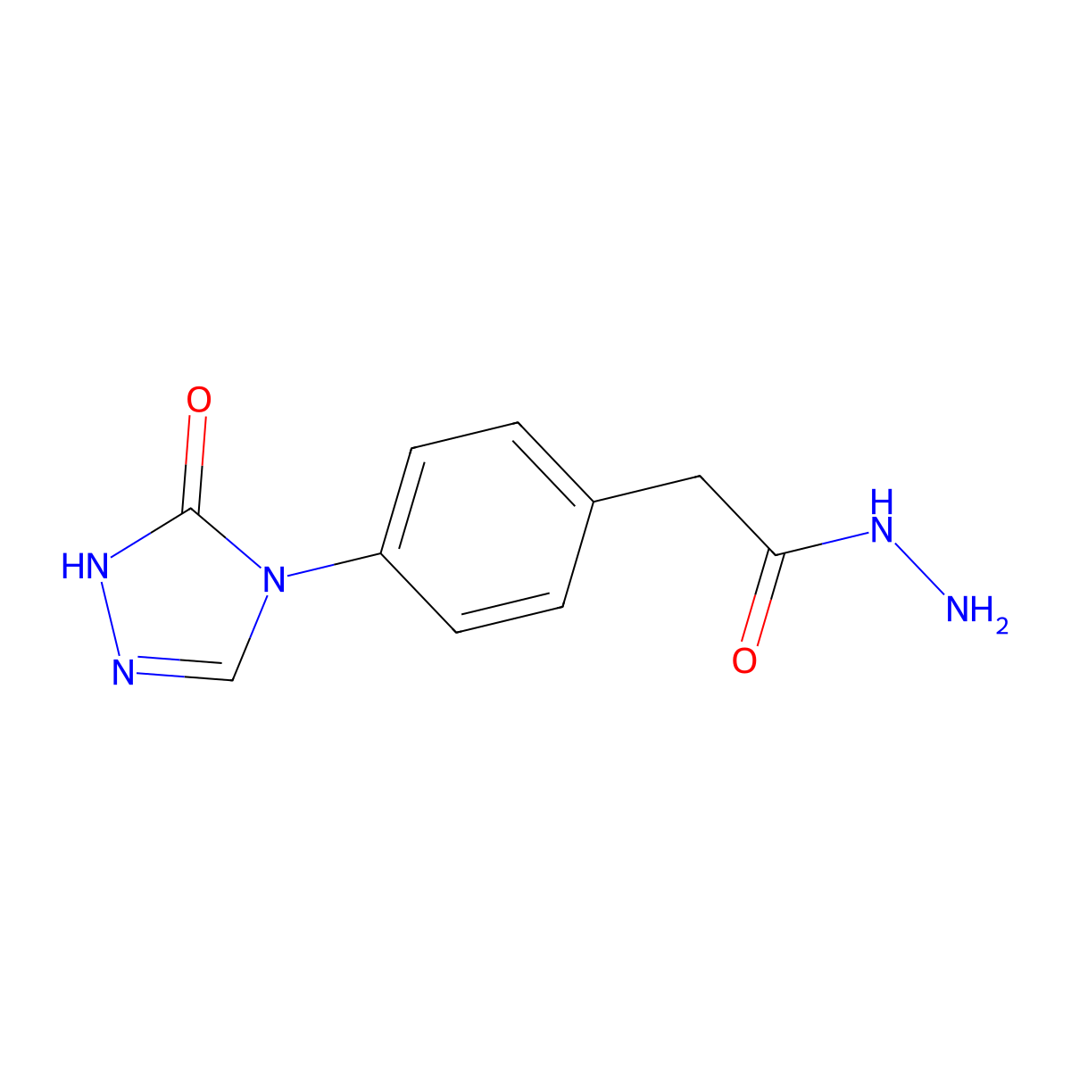 2-[4-(5-oxo-1,5-dihydro-4H-1,2,4-triazol-4-yl)phenyl]acetohydrazide molecular structure, CAS 2197062-97-6