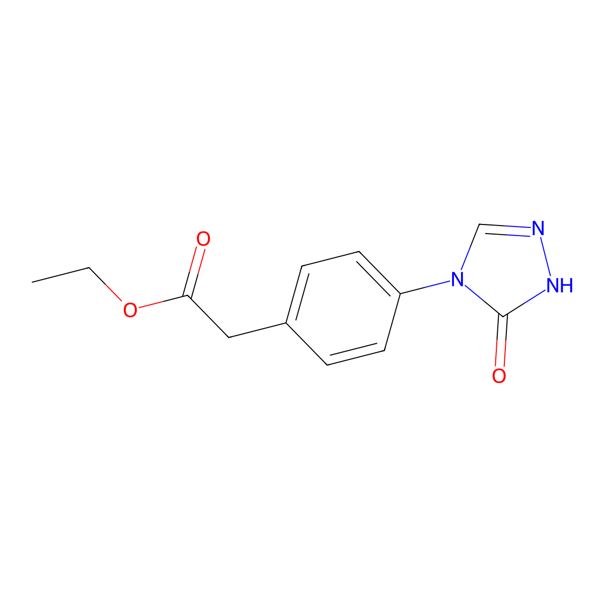 ethyl [4-(5-oxo-1,5-dihydro-4H-1,2,4-triazol-4-yl)phenyl]acetate molecular structure, CAS 2197063-08-2