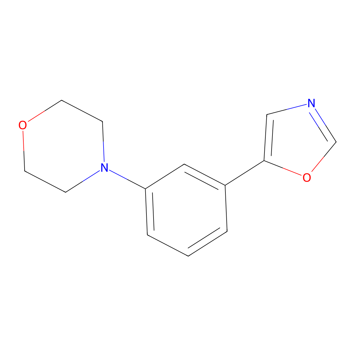 4-[3-(1,3-Oxazol-5-yl)phenyl]morpholine molecular structure, CAS 2197063-23-1