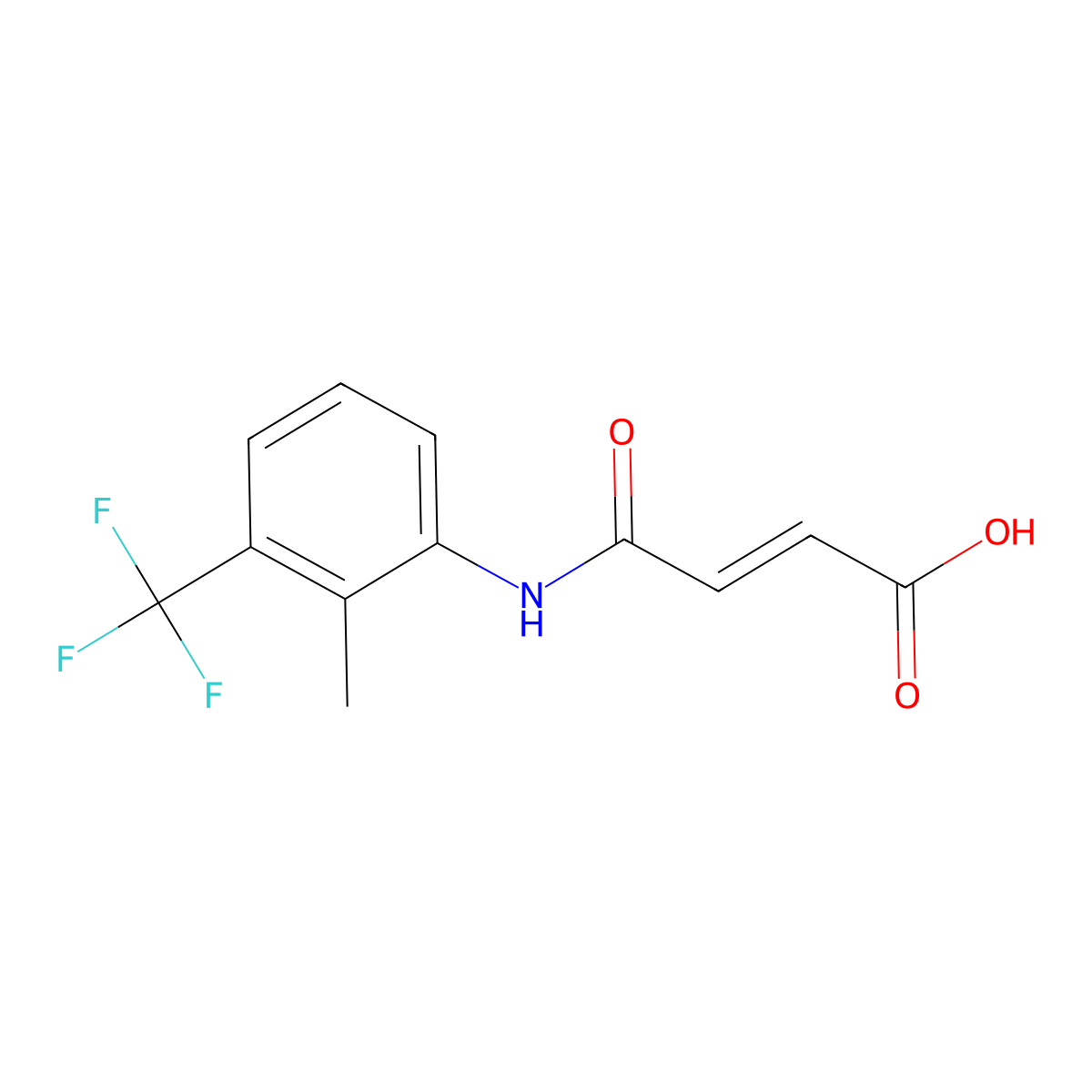 4-[2-Methyl-3-(trifluoromethyl)anilino]-4-oxobut-2-enoic acid molecular structure, CAS 2197064-16-5