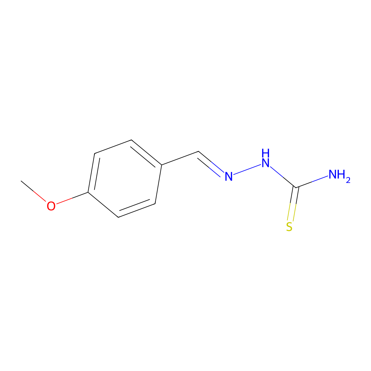 Anisaldehyde, thiosemicarbazone molecular structure, CAS 219712-86-4