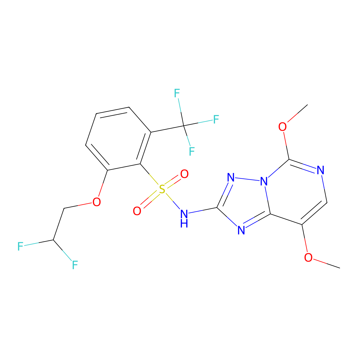Penoxsulam molecular structure, CAS 219714-96-2