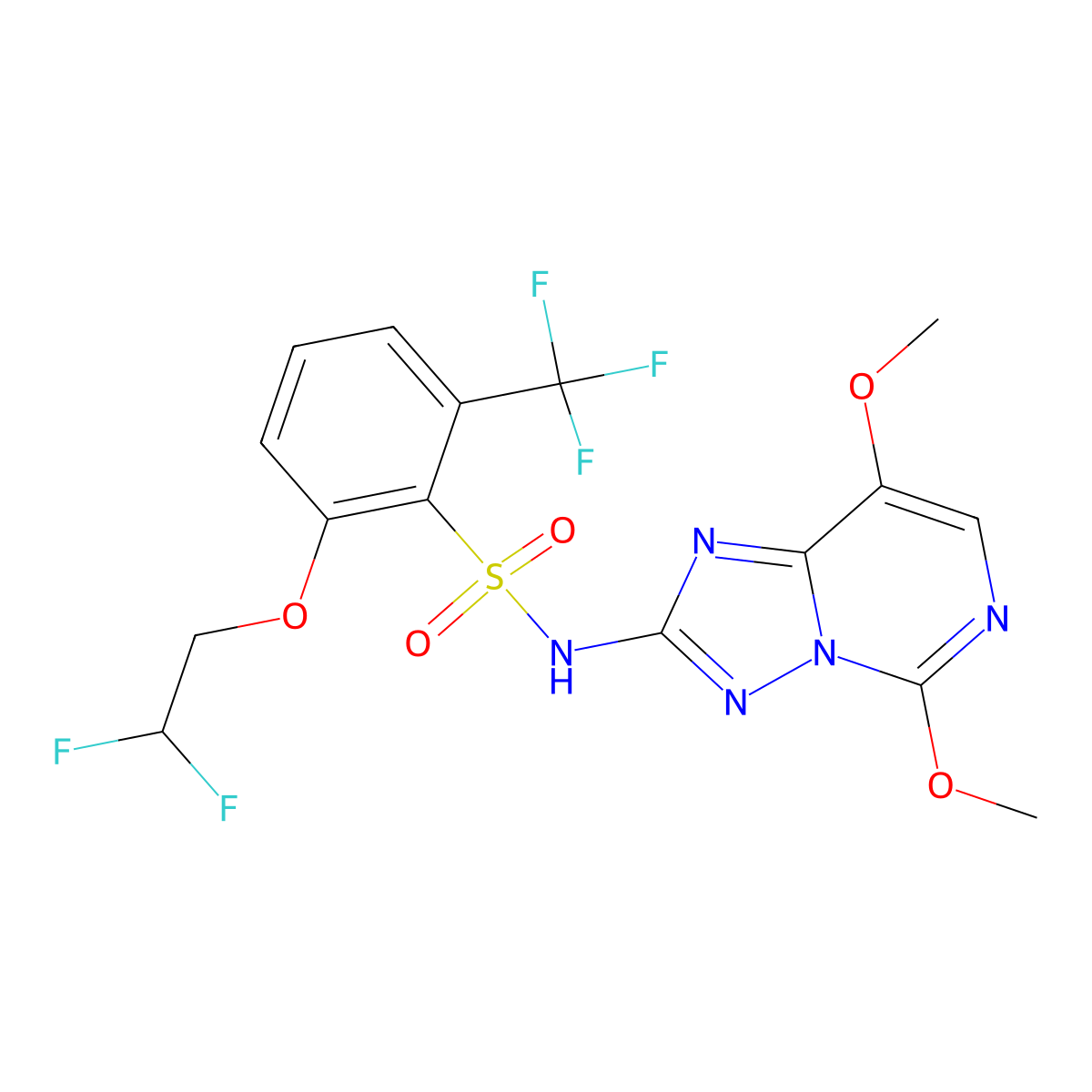 Penoxsulam molecular structure, CAS 219714-96-2