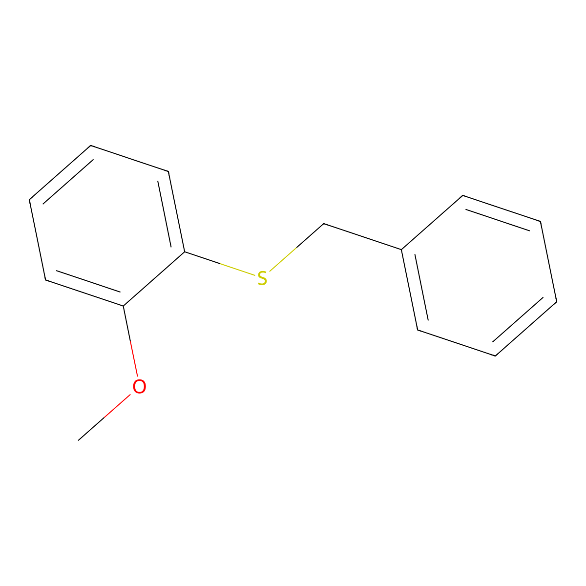 2-Methoxyphenyl benzyl sulfide molecular structure, CAS 219715-29-4