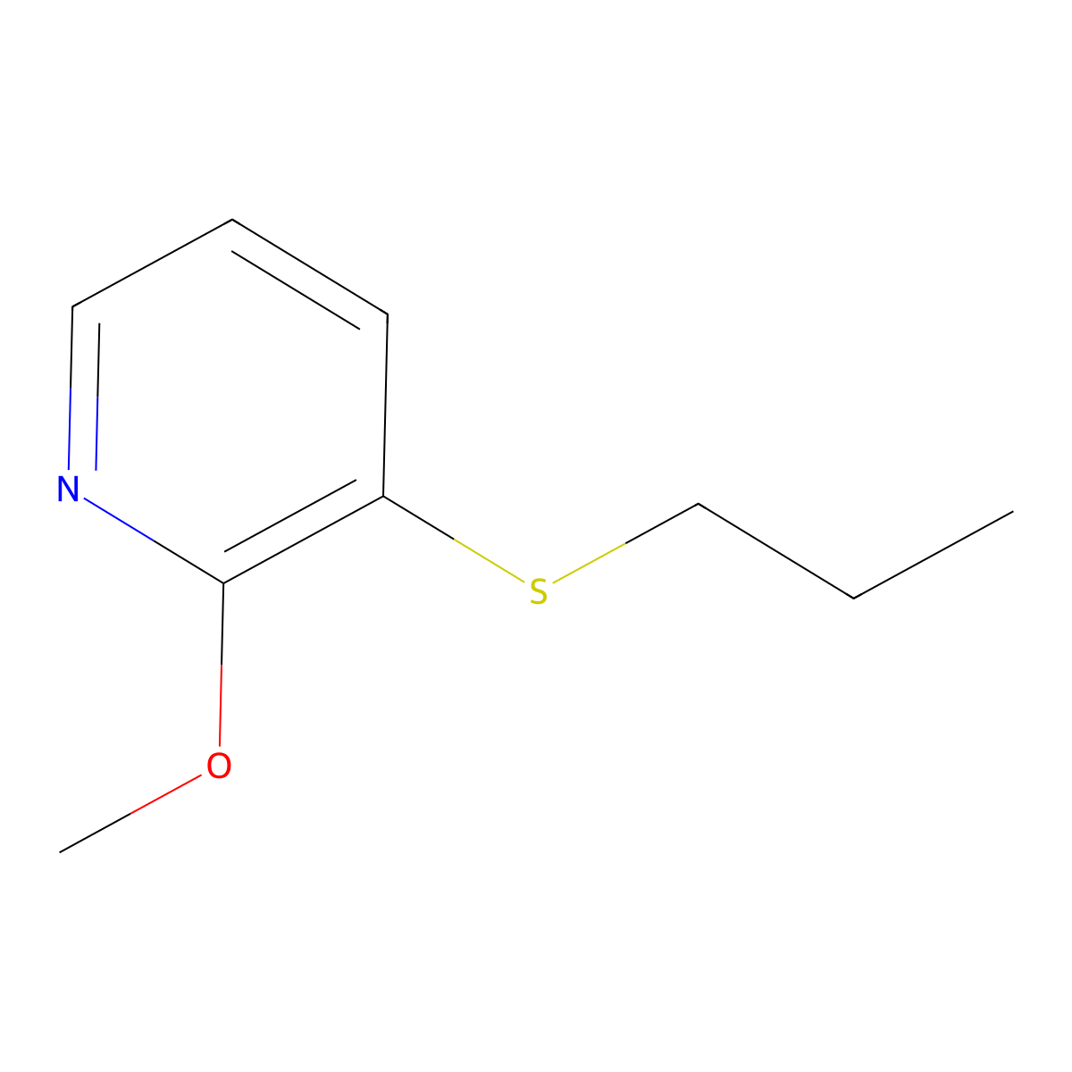 2-Methoxy-3-(propylthio)pyridine molecular structure, CAS 219715-35-2