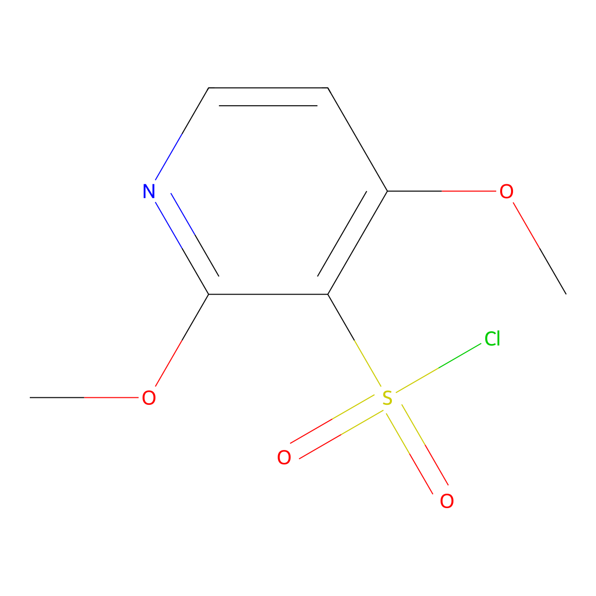 2,4-Dimethoxypyridine-3-sulfonyl chloride molecular structure, CAS 219715-40-9