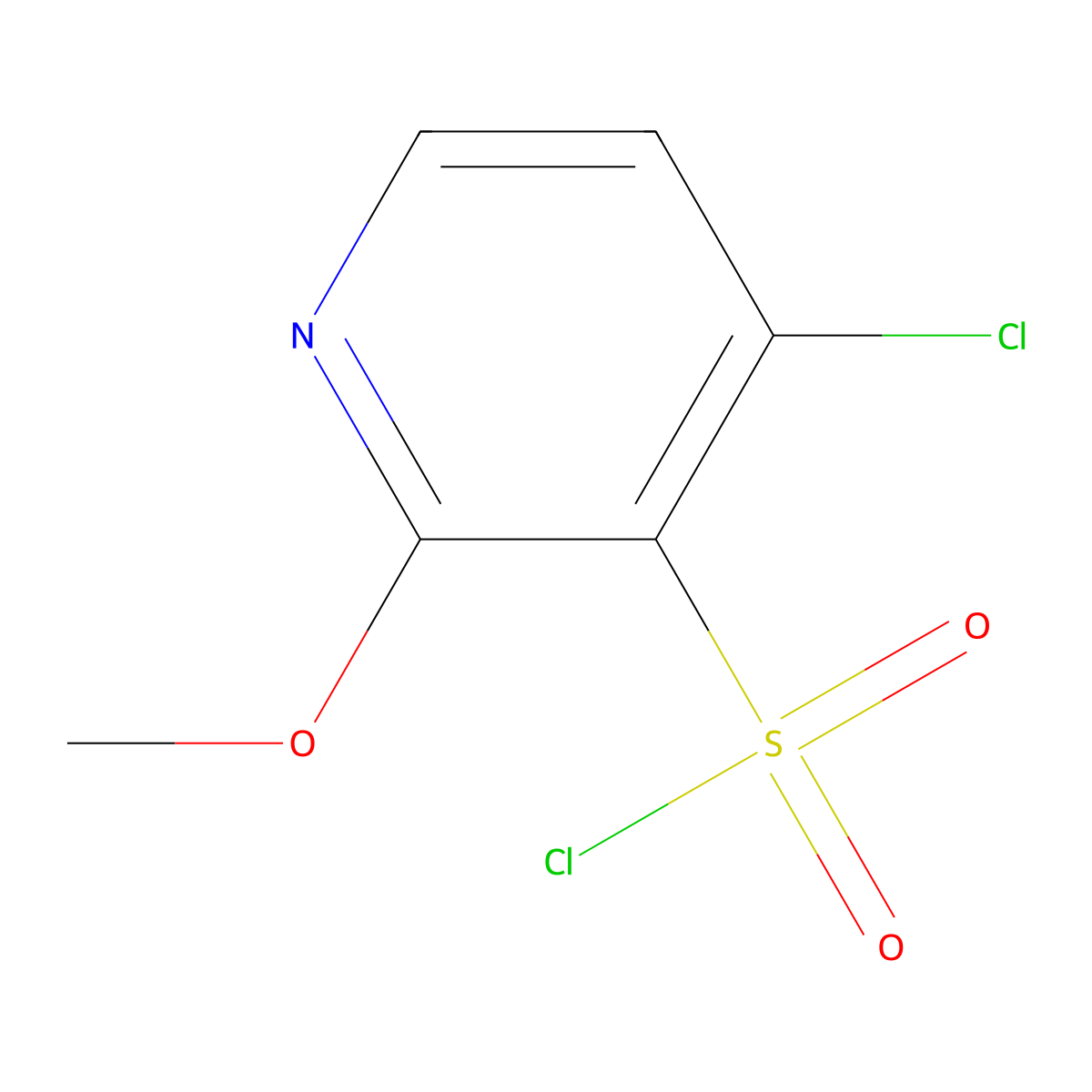 4-Chloro-2-methoxypyridine-3-sulfonyl chloride molecular structure, CAS 219715-42-1