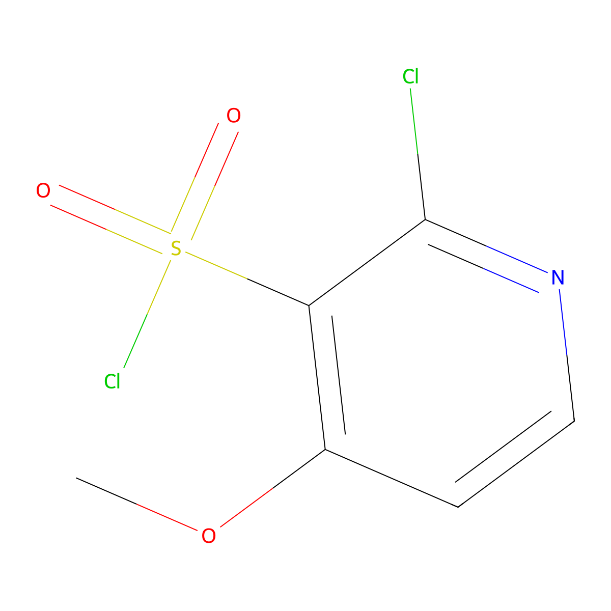 2-Chloro-4-methoxypyridine-3-sulfonyl chloride molecular structure, CAS 219715-43-2